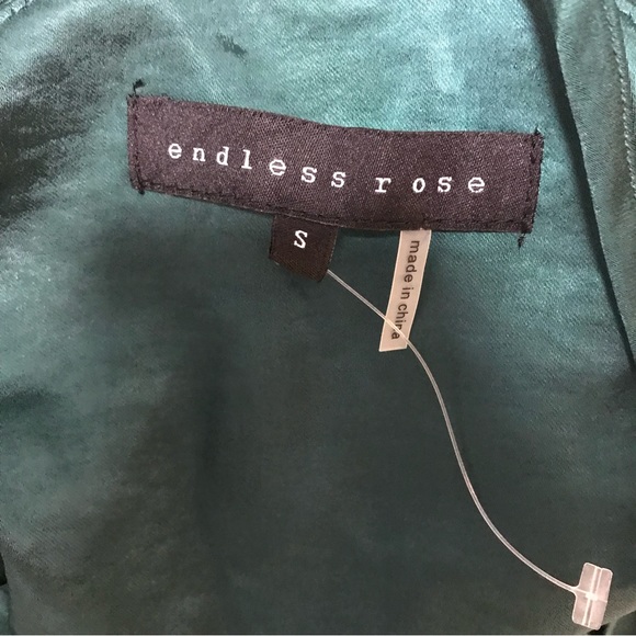 Endless Rose Women’s Halter Neck Top in Emerald Metallic Green - Size Small - Picture 6 of 6